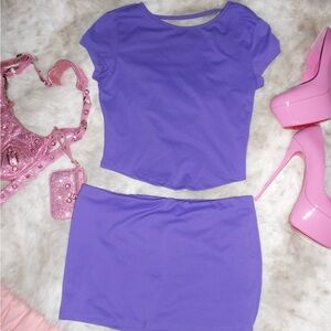 Purple Women's Skirt Set